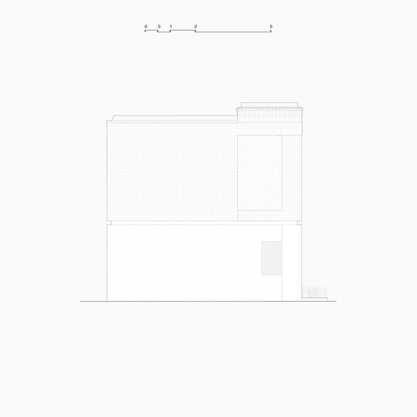 East elevation of infill home by Gró Works in Dublin, Ireland.