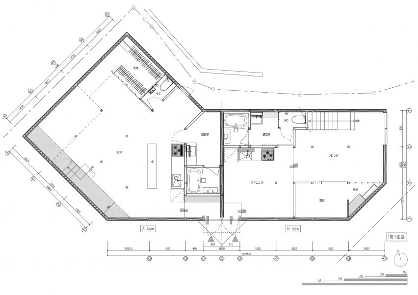 Ground floor plan of Forest of Pillars by IGArchitects