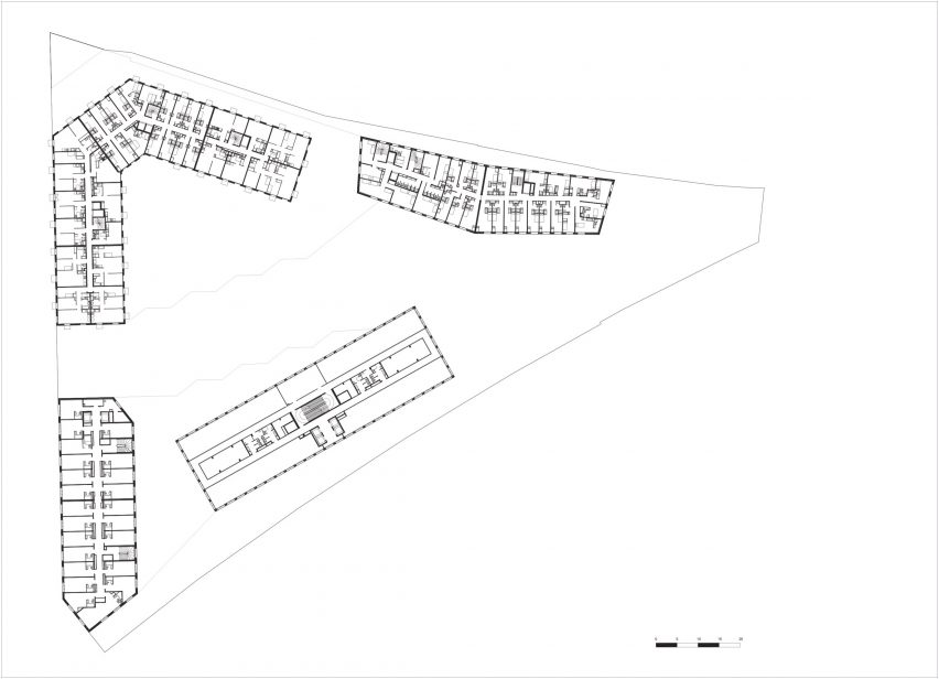 Upper floor plan of Îlot Fertile by TVK