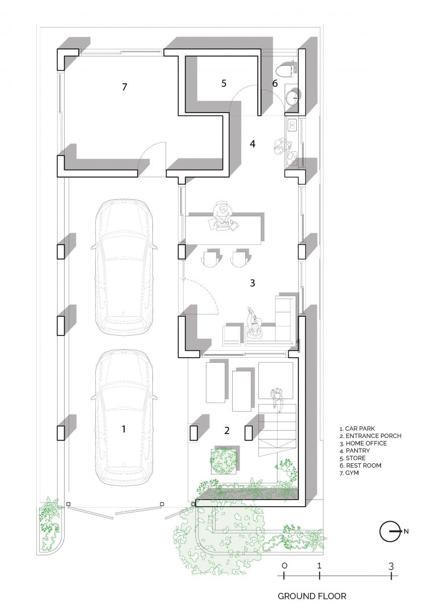Ground floor plan of Ineffable Light in Bangalore, India by A Threshold