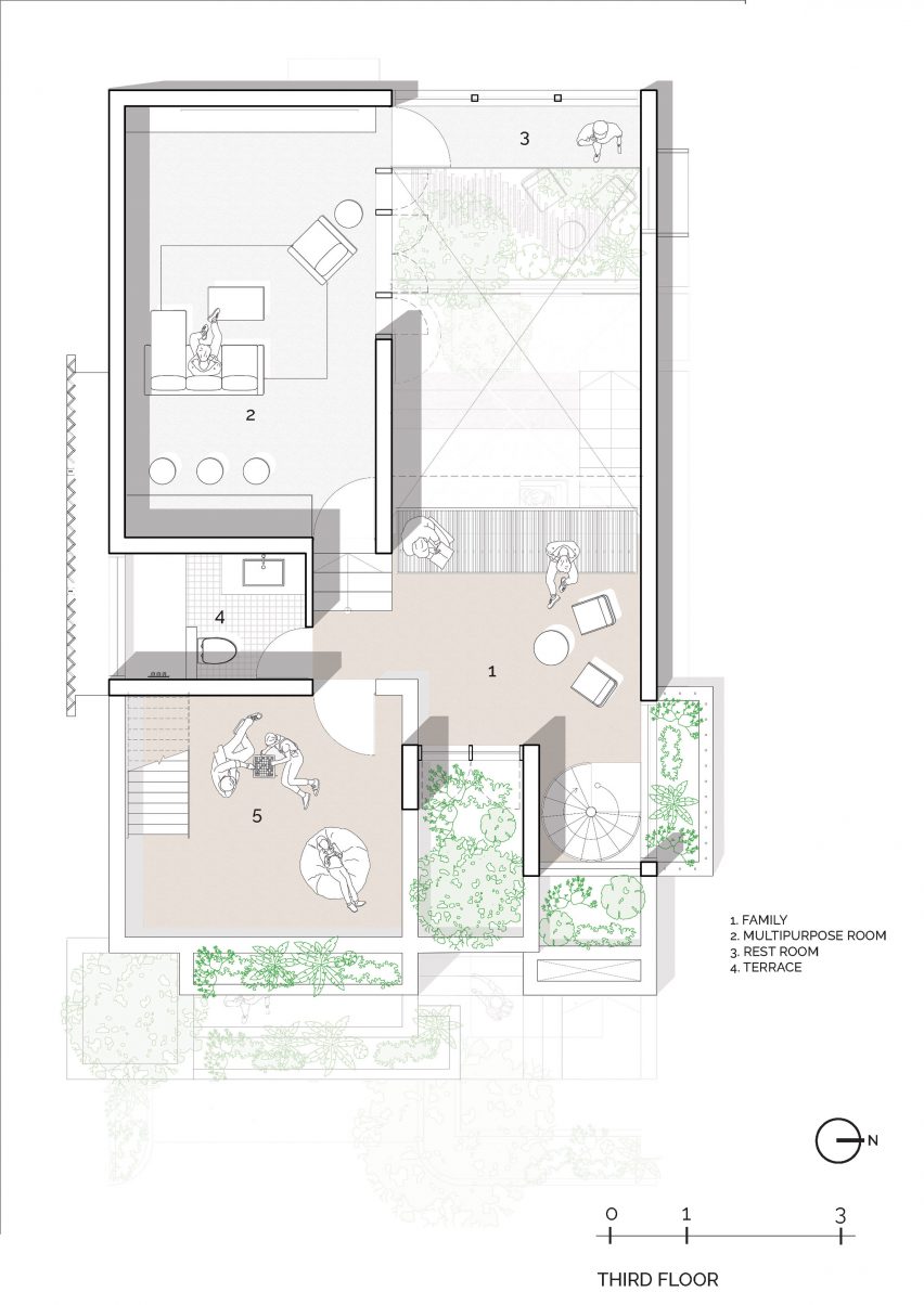 Third floor plan of Ineffable Light in Bangalore, India by A Threshold