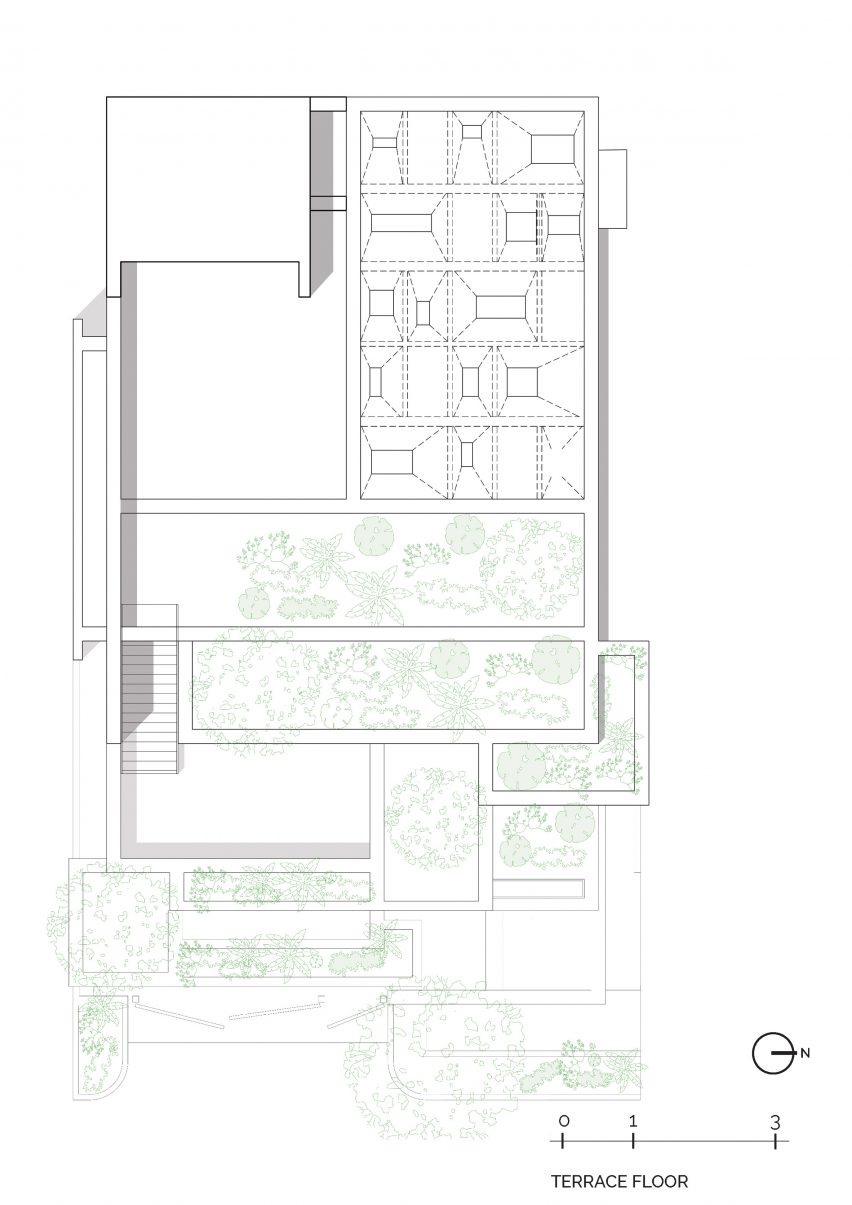 Terrace floor plan of Ineffable Light in Bangalore, India by A Threshold