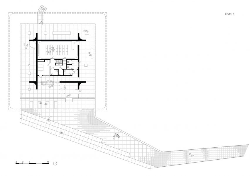 Floor plan of visitor centre by Kaan Architecten