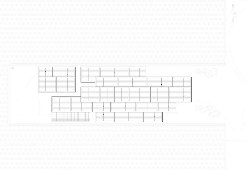 Roof plan of the Cheung Sha Wan Pier Canopy by New Office Works