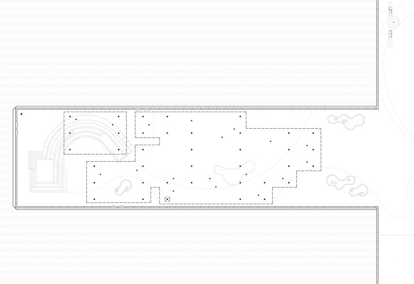 Floor plan of the Cheung Sha Wan Pier Canopy by New Office Works
