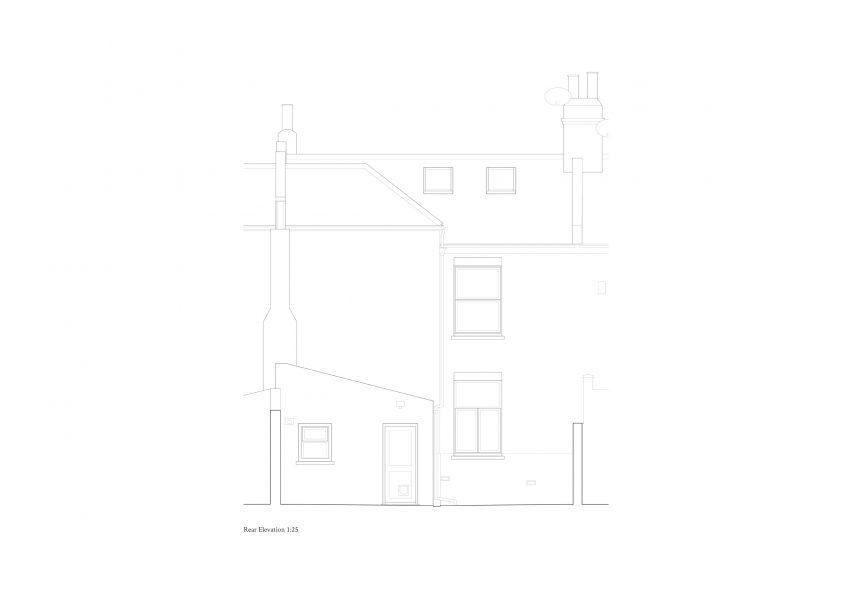 Rear elevation of London home extension by Oliver Leech Architects
