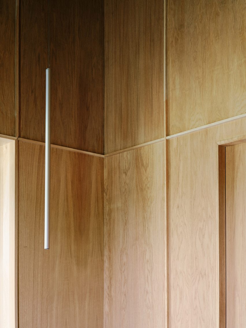 Wood-panelled wall