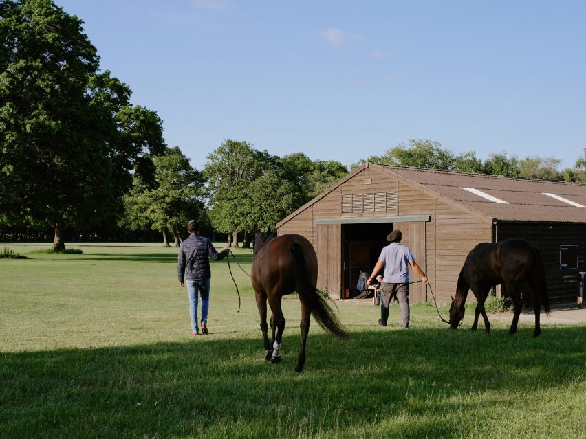Barn and stables in a polo farm