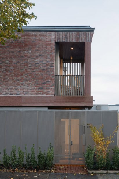 Facade of infill home in Dublin, Ireland.