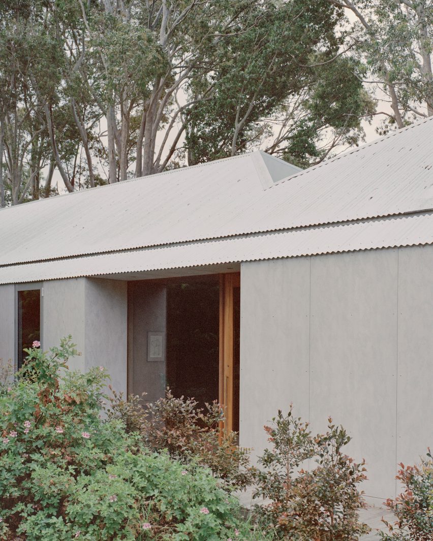 Close-up of exterior wall of Mossy Point in New South Wales