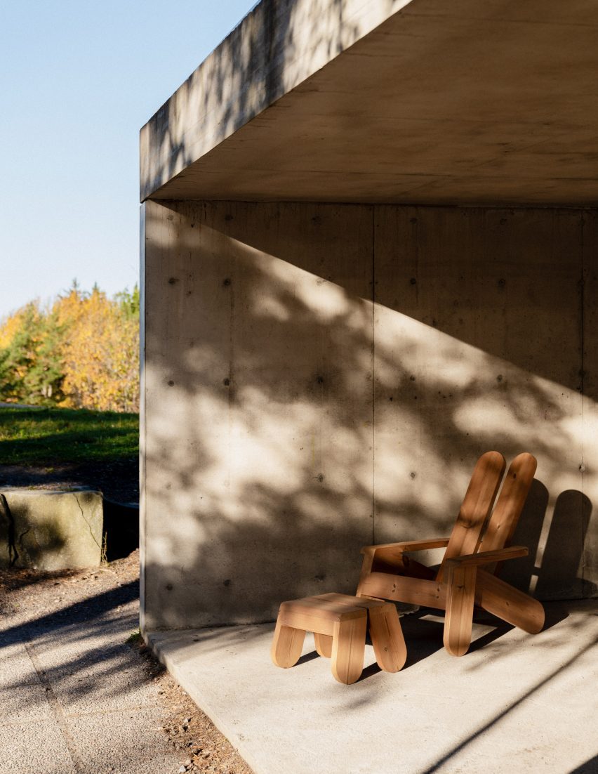 Peace chair and footstool by Faye Toogood