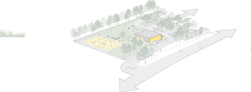 Brooks Scarpa Field House plans