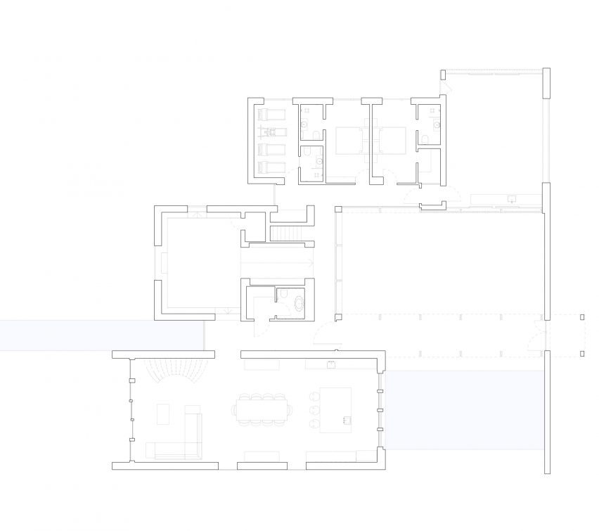 Floor plan of Lowater in Marlow, UK by Fletcher Crane Architects