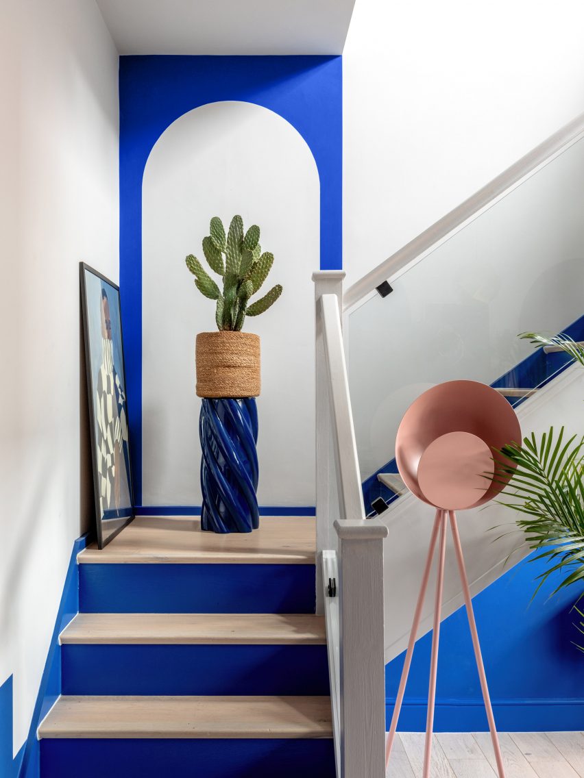 Staircase in Moroccan-inspired townhouse by PL Studio