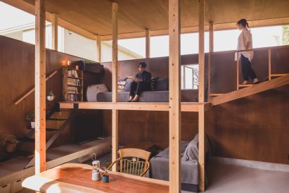 Interior view of Japanese home by IGArchitects