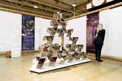 Geometric religious sculpture