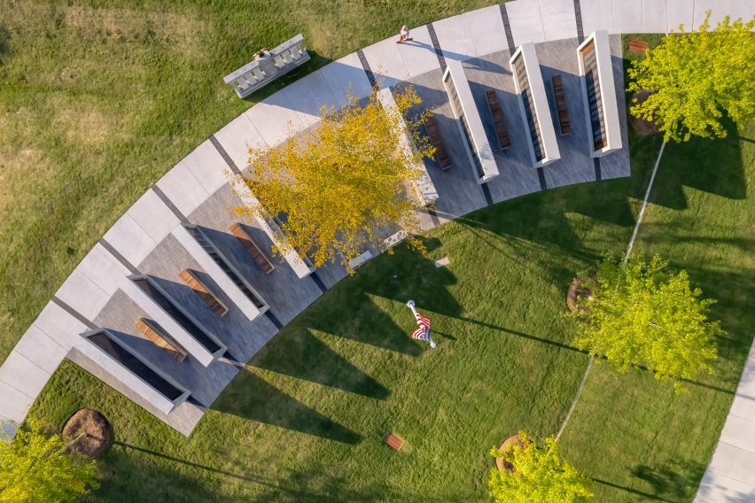a curving pavilion