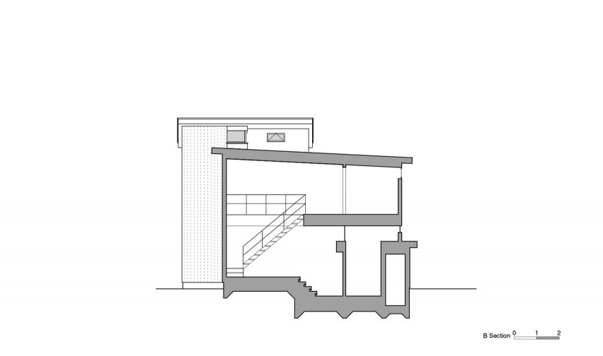 Section of House in Fujiidera by FujiwaraMuro Architects