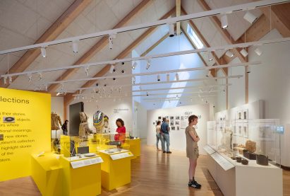Gallery in Bowdoin university building