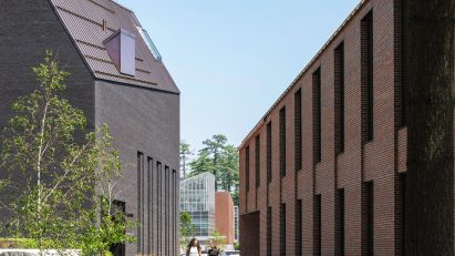 Two mass timber buildings at bowdoin in Maine