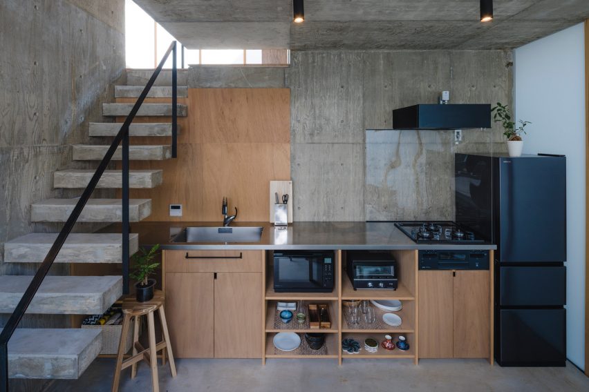Check patterned house in Japan by IGArchitects