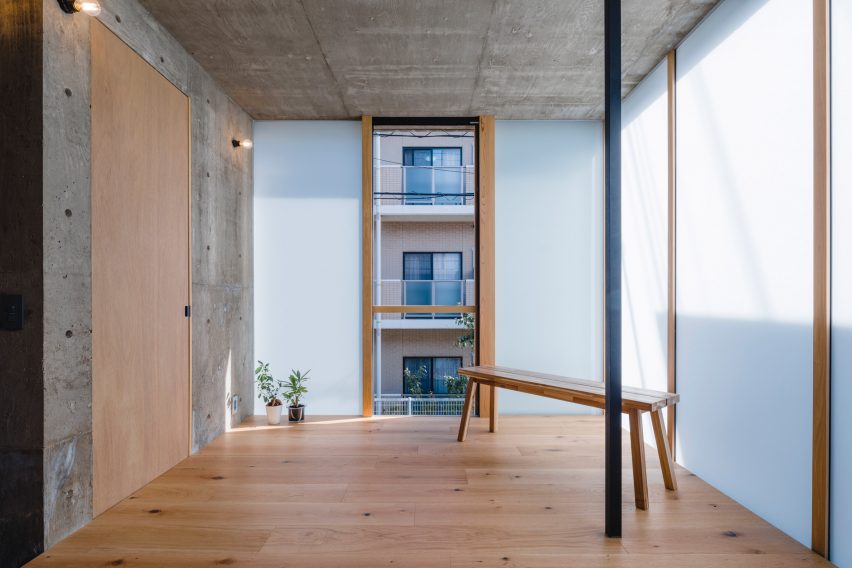 Check patterned house in Japan by IGArchitects