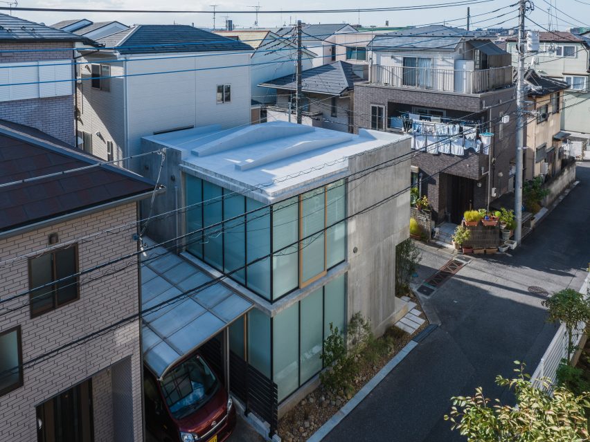 Check patterned house in Japan by IGArchitects