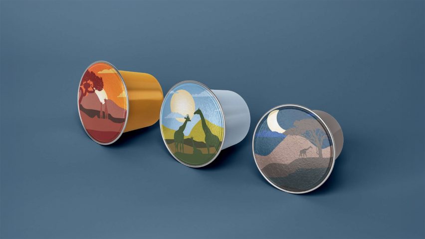 graphic designs on coffee pods