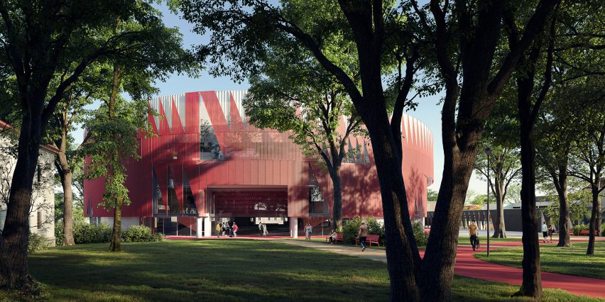 Rendering of the Jihlava Multipurpose Arena