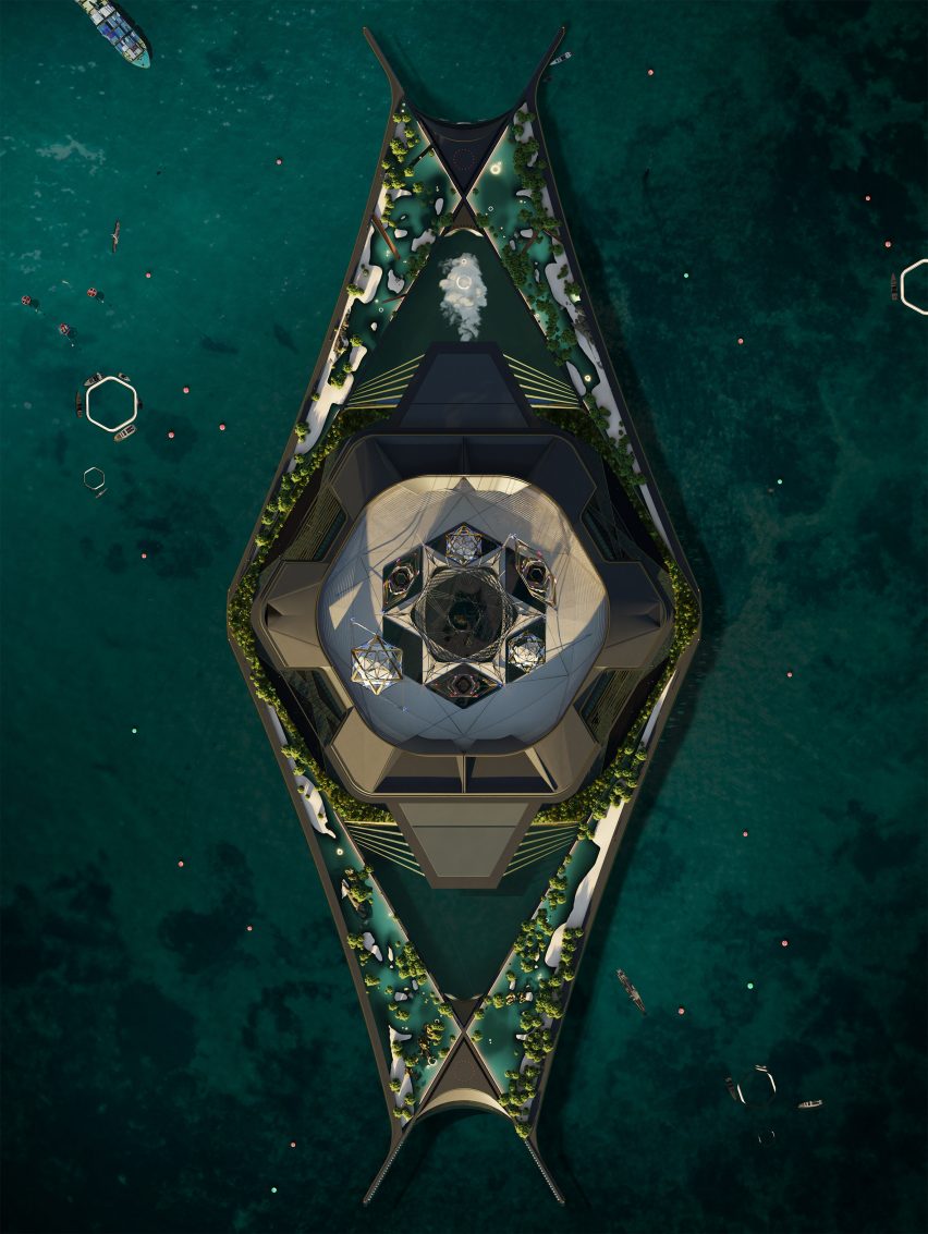 Space elevator designed by Jordan William Hughes