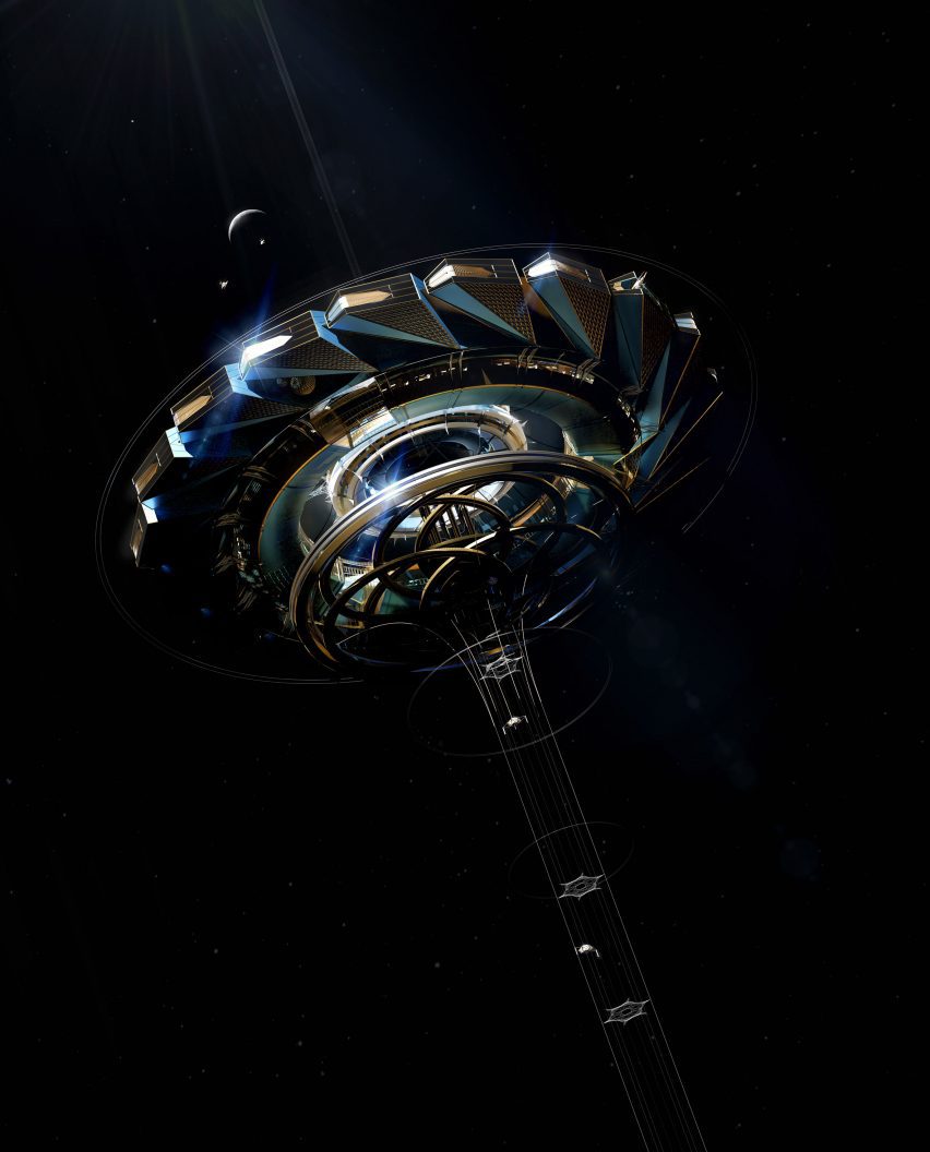 Space elevator designed by Jordan William Hughes