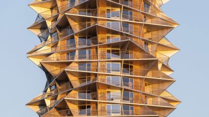 Exterior of one of the Kaktus Towers by BIG