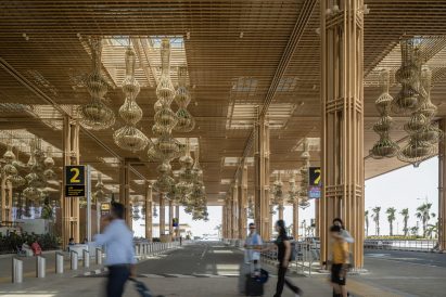Terminal entrance at Kempegowda International Airport by SOM