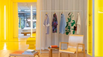 Yellow lighting illuminates Le Père store in New York by BoND