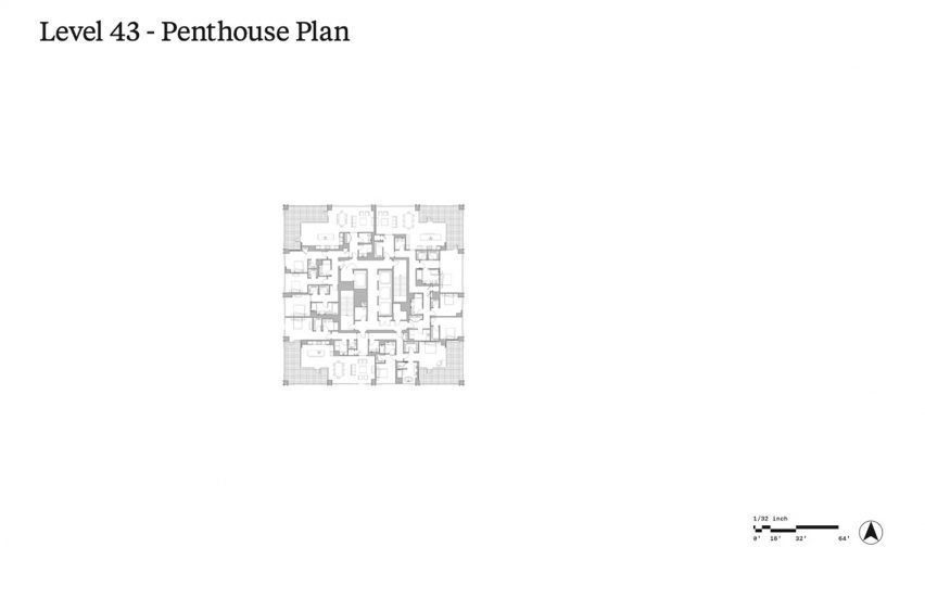 Level 43 penthouse floor plan