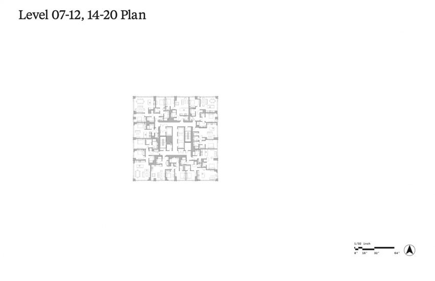 Level 7-12, 14-20 floor plan