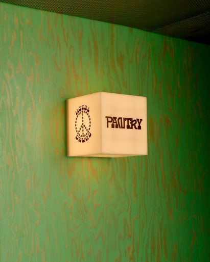 an illuminated cube sign