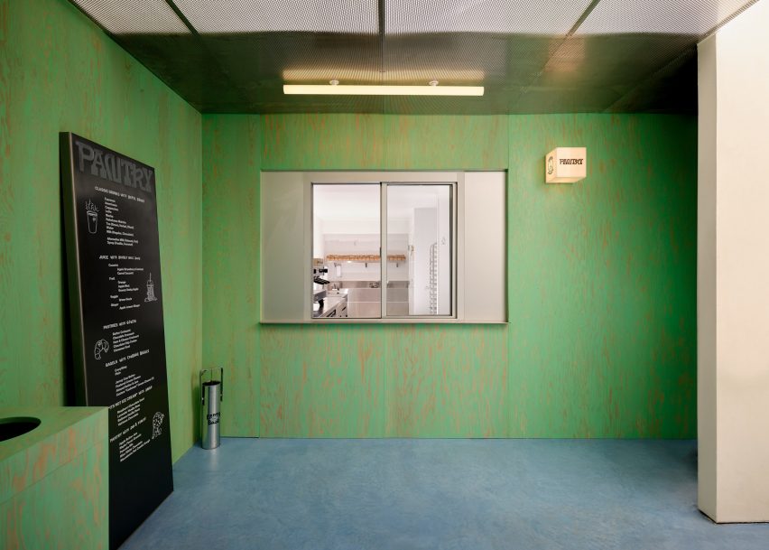 a cafe space in a retail store