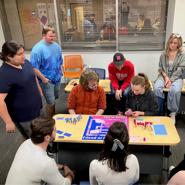 Students at University of Florida testing a game they designed collaboratively