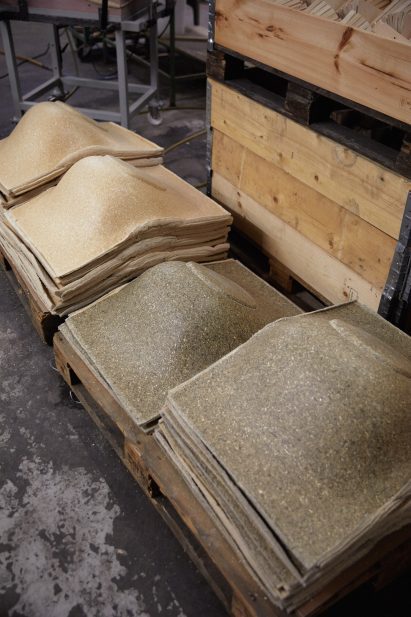 Hemp and eelgrass chair shells