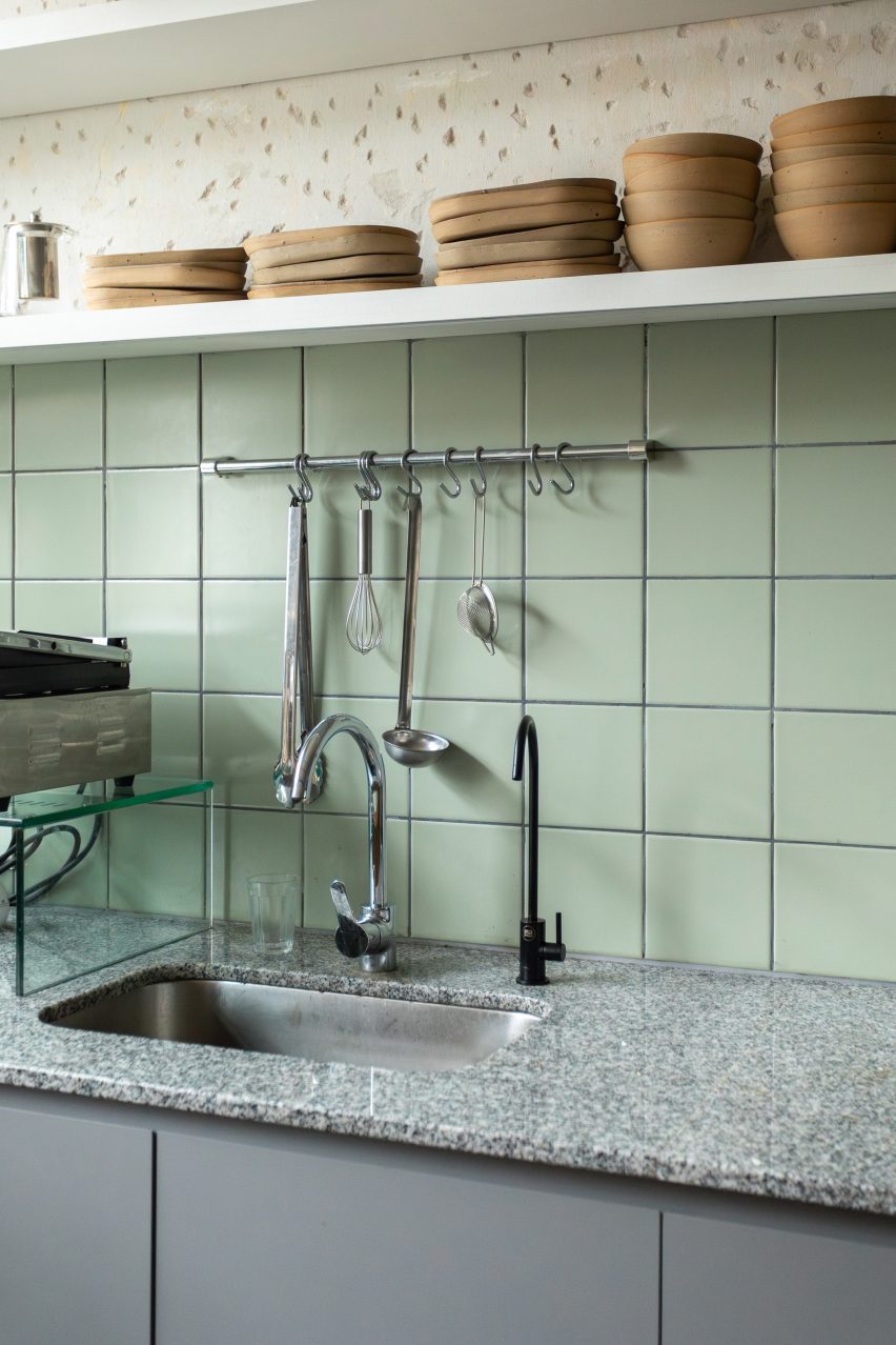 Seafoam green tiles