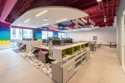 Colourful interior of studio for Method Architecture