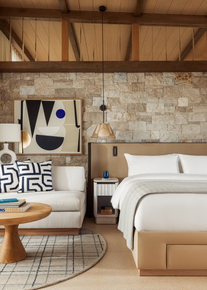 Bedroom inside the One&Only Aesthesis resort
