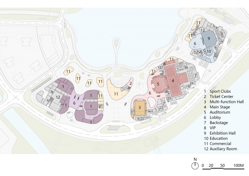 Floor plan of Nanhai Art Center by MAD