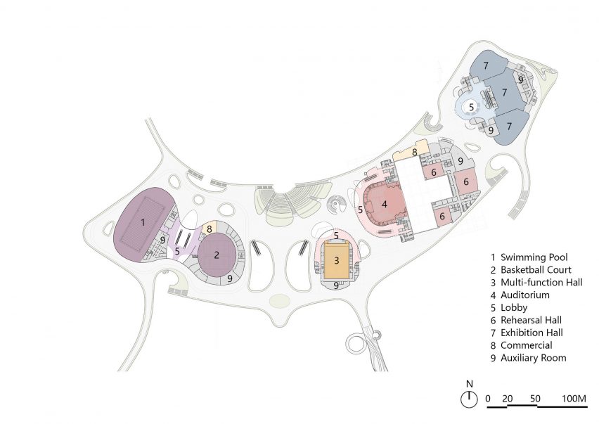 Floor plan of Nanhai Art Center by MAD