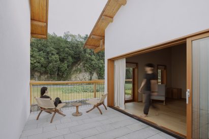Private terraces of Ningshan Luzhai Cottages in Ankang City, China, by Kooo Architects