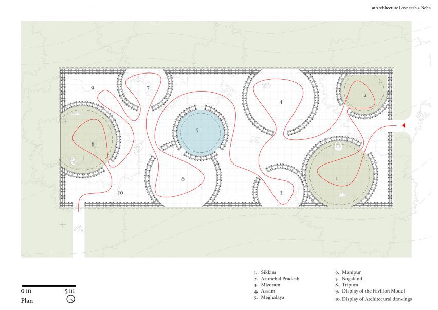Floor plan of Northeast Pavilion by atArchitecture