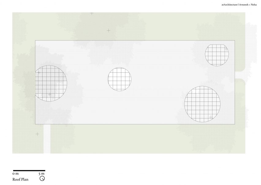 Roof plan of Northeast Pavilion by atArchitecture