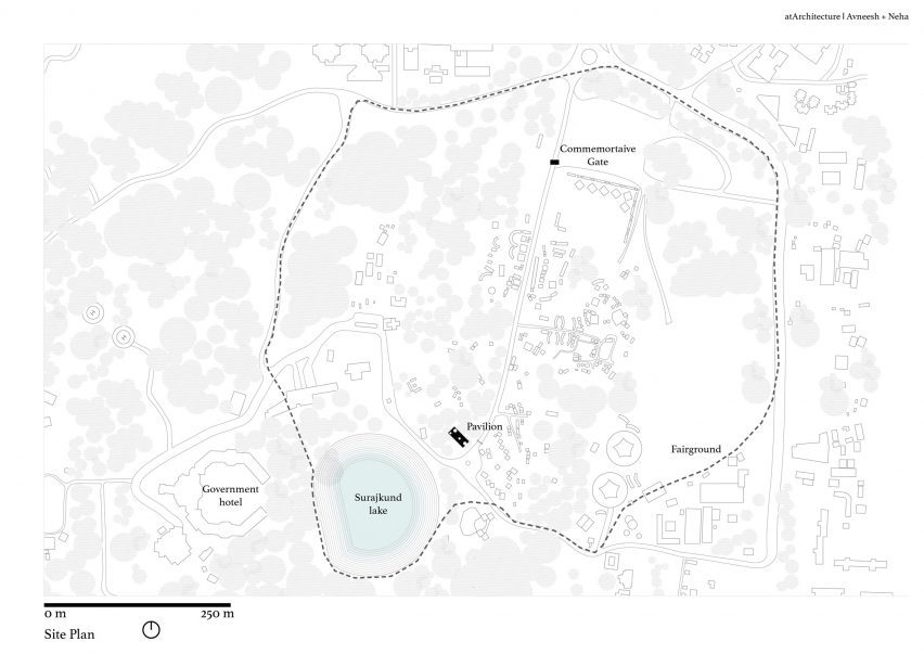 Site plan of Northeast Pavilion by atArchitecture