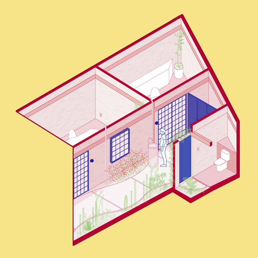 section drawing for Espacio santa tere